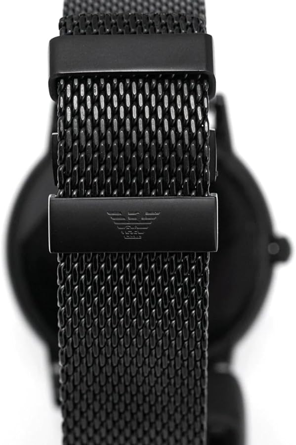 Emporio Armani Luigi White Dial Black Mesh Bracelet Watch For Men - AR11046 - Image 8